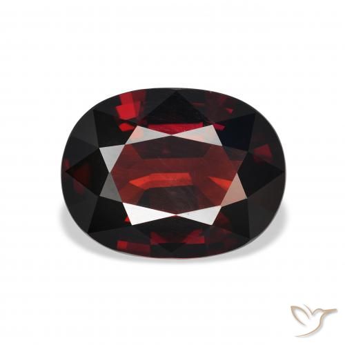 5.35ct طبيعي احمر غامق عقيق الألماندين, بيضوي, VVS-VS