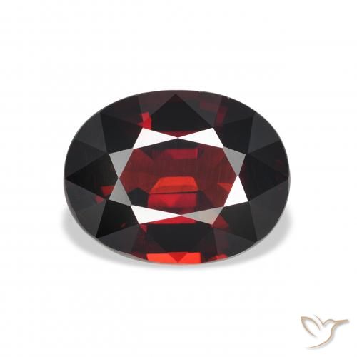 5.34ct طبيعي أحمر غامق عقيق الألماندين, بيضوي, VVS