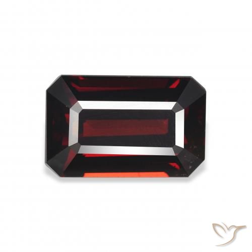 6.03ct طبيعي احمر غامق عقيق الألماندين, قص الزمرد, VVS