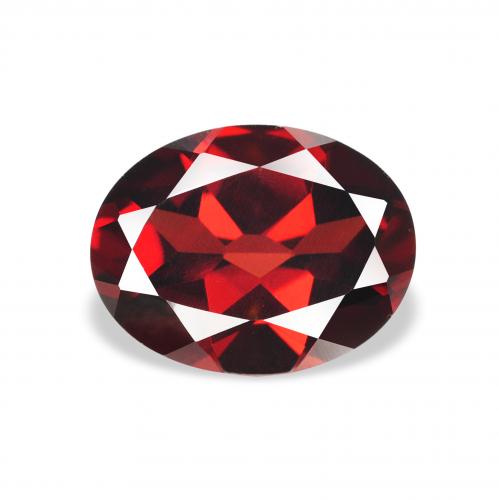 2.30ct طبيعي احمر غامق عقيق الألماندين, بيضوي, VVS-VS