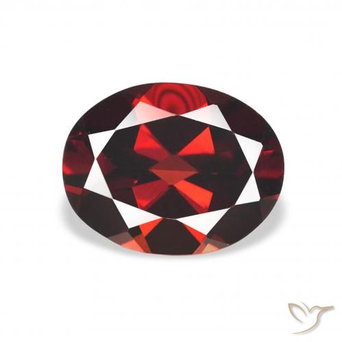 2.20ct طبيعي أحمر غامق عقيق الألماندين, بيضوي, VVS-VS