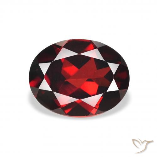2.37ct طبيعي أحمر دموى غامق عقيق الألماندين, بيضوي, VVS-VS