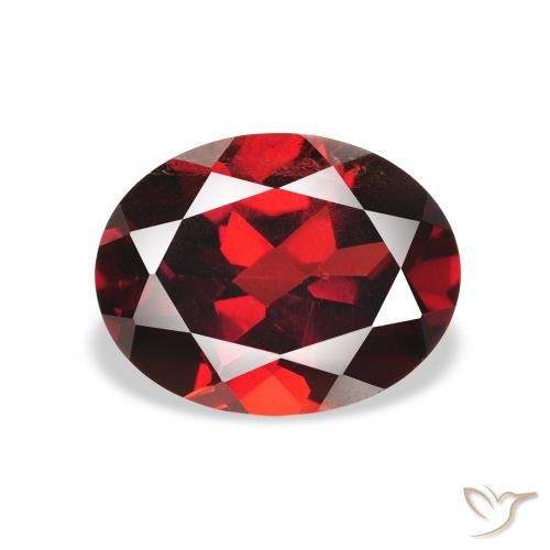 2.33ct طبيعي احمر غامق عقيق الألماندين, بيضوي, قليلا جدا