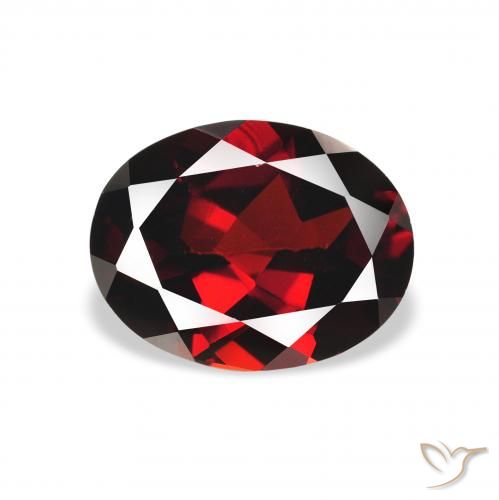 2.30ct طبيعي احمر غامق عقيق الألماندين, بيضوي, قليلا جدا