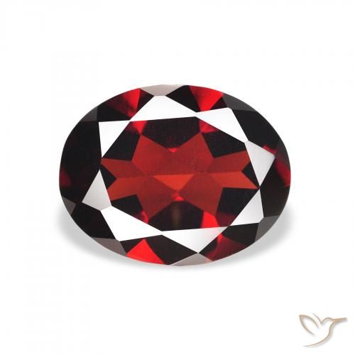 1.90ct طبيعي أحمر غامق عقيق الألماندين, بيضوي, VVS-VS