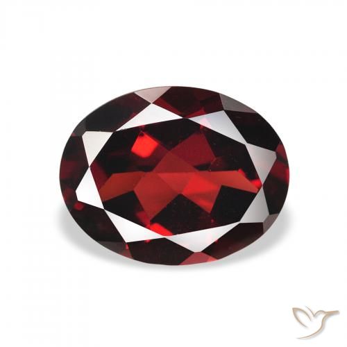 2.19ct طبيعي أحمر غامق عقيق الألماندين, بيضوي, VVS-VS