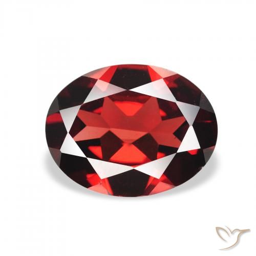 1.84ct طبيعي أحمر غامق عقيق الألماندين, بيضوي, VVS-VS