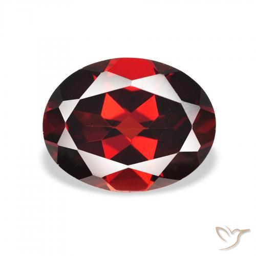 2.22ct طبيعي أحمر غامق عقيق الألماندين, بيضوي, VVS-VS