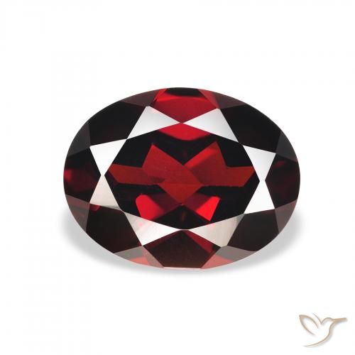 2.12ct طبيعي أحمر غامق عقيق الألماندين, بيضوي, VVS-VS