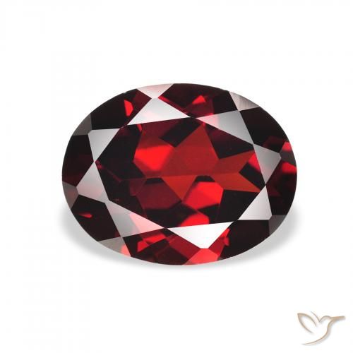 2.28ct طبيعي احمر غامق عقيق الألماندين, بيضوي, VVS-VS