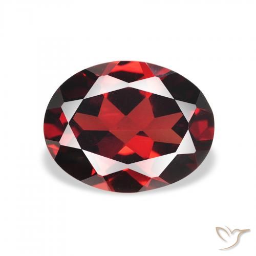 2.11ct طبيعي احمر غامق عقيق الألماندين, بيضوي, VVS-VS