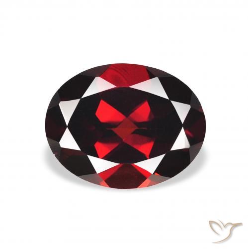 2.26ct طبيعي أحمر غامق عقيق الألماندين, بيضوي, VVS-VS