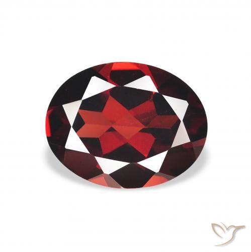1.98ct طبيعي أحمر دموى غامق عقيق الألماندين, بيضوي, قليلا جدا