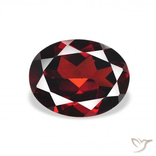 2.15ct طبيعي احمر غامق عقيق الألماندين, بيضوي, VVS-VS
