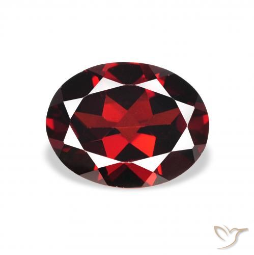 2.13ct طبيعي أحمر غامق عقيق الألماندين, بيضوي, VVS-VS