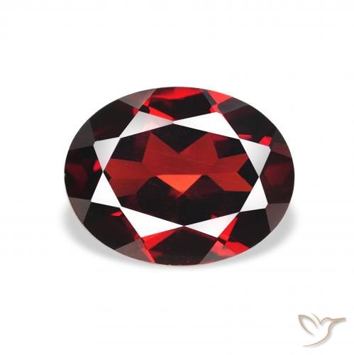 2.37ct طبيعي احمر غامق عقيق الألماندين, بيضوي, VVS-VS