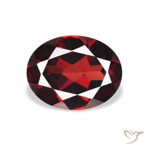 2.15ct طبيعي أحمر غامق عقيق الألماندين, بيضوي, قليلا جدا