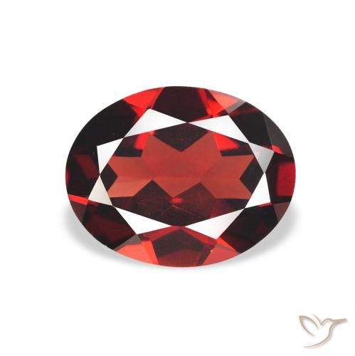 1.97ct طبيعي أحمر دموى غامق عقيق الألماندين, بيضوي, قليلا جدا