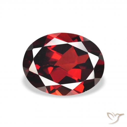 1.94ct طبيعي احمر غامق عقيق الألماندين, بيضوي, قليلا جدا
