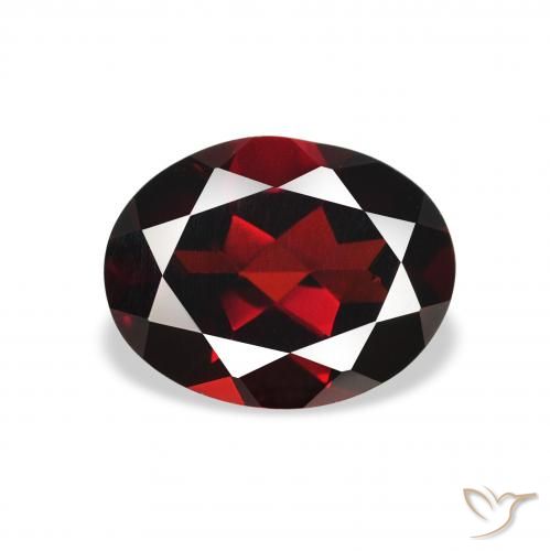 1.99ct طبيعي أحمر دموى غامق عقيق الألماندين, بيضوي, قليلا جدا