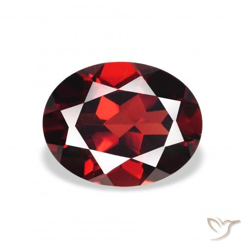 2.31ct طبيعي أحمر دموى غامق عقيق الألماندين, بيضوي, قليلا جدا