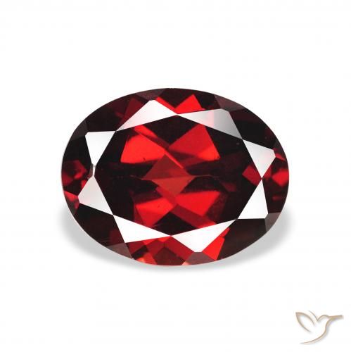 2.30ct طبيعي أحمر غامق عقيق الألماندين, بيضوي, قليلا جدا