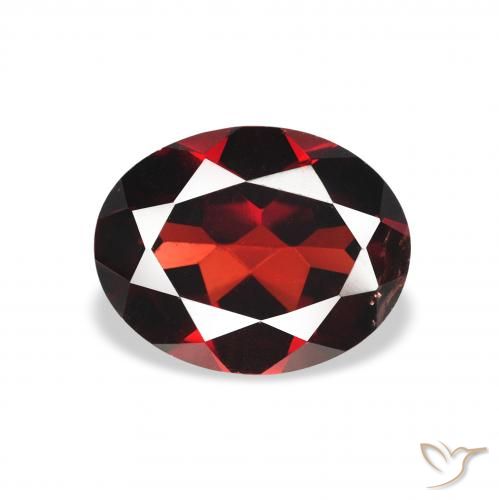 1.81ct طبيعي أحمر دموى غامق عقيق الألماندين, بيضوي, قليلا جدا
