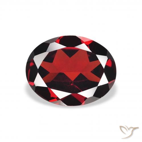 1.95ct طبيعي احمر غامق عقيق الألماندين, بيضوي, VVS-VS