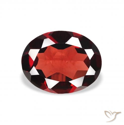 1.72ct طبيعي أحمر غامق عقيق الألماندين, بيضوي, VVS-VS