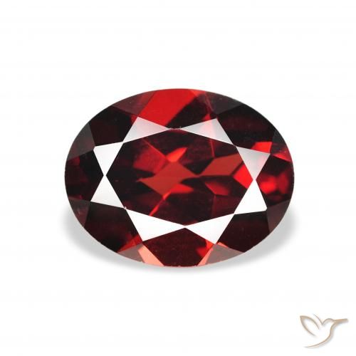 2.15ct طبيعي أحمر غامق عقيق الألماندين, بيضوي, VVS-VS