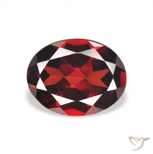 2.12ct طبيعي احمر غامق عقيق الألماندين, بيضوي, VVS-VS