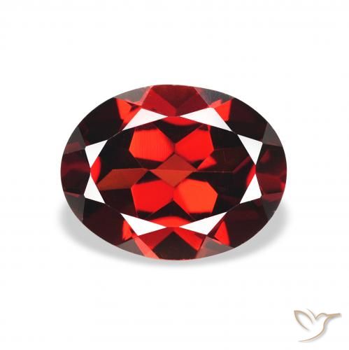2.06ct طبيعي احمر غامق عقيق الألماندين, بيضوي, VVS-VS