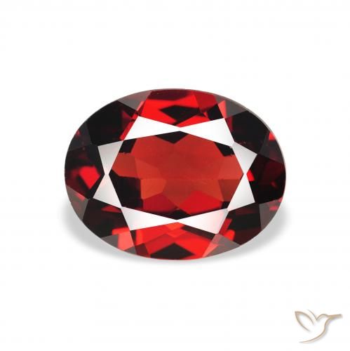 1.94ct طبيعي احمر غامق عقيق الألماندين, بيضوي, VVS-VS