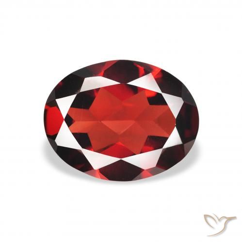 1.79ct طبيعي أحمر غامق عقيق الألماندين, بيضوي, VVS-VS