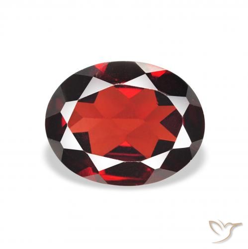 1.88ct طبيعي أحمر دموى غامق عقيق الألماندين, بيضوي, VVS-VS