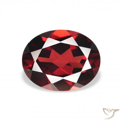 2.12ct طبيعي احمر غامق عقيق الألماندين, بيضوي, VVS-VS