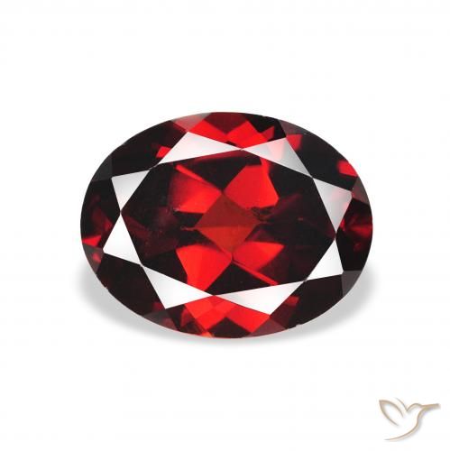2.23ct طبيعي احمر غامق عقيق الألماندين, بيضوي, VVS-VS