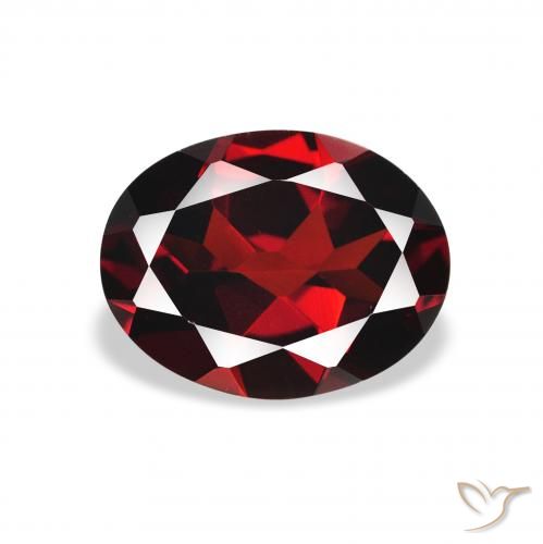 1.99ct طبيعي أحمر غامق عقيق الألماندين, بيضوي, VVS-VS