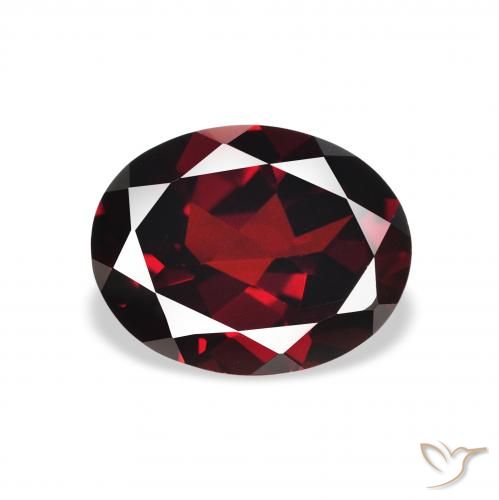 2.32ct طبيعي احمر غامق عقيق الألماندين, بيضوي, VVS-VS