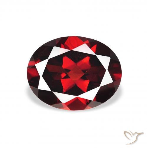 2.23ct طبيعي أحمر غامق عقيق الألماندين, بيضوي, VVS-VS