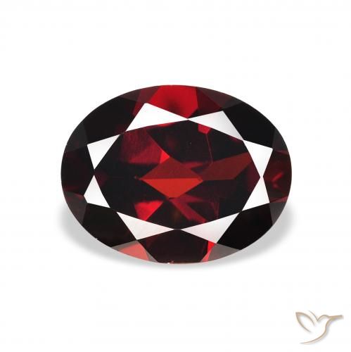 2.05ct طبيعي احمر غامق عقيق الألماندين, بيضوي, VVS-VS