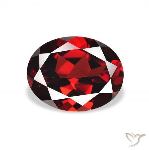 2.22ct طبيعي احمر غامق عقيق الألماندين, بيضوي, VVS-VS