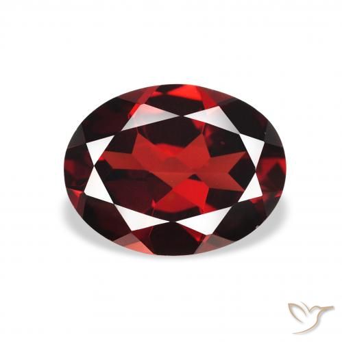 2.05ct طبيعي احمر غامق عقيق الألماندين, بيضوي, VVS-VS