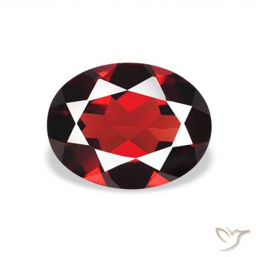 1.92ct طبيعي أحمر دموى غامق عقيق الألماندين, بيضوي, قليلا جدا