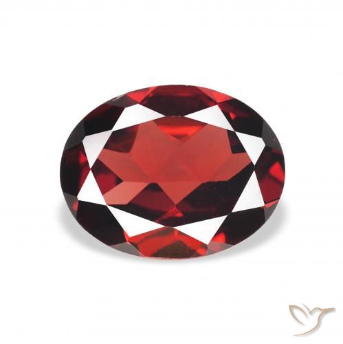 1.98ct طبيعي أحمر غامق عقيق الألماندين, بيضوي, VVS-VS
