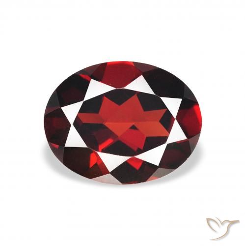 2.12ct طبيعي أحمر غامق عقيق الألماندين, بيضوي, VVS-VS