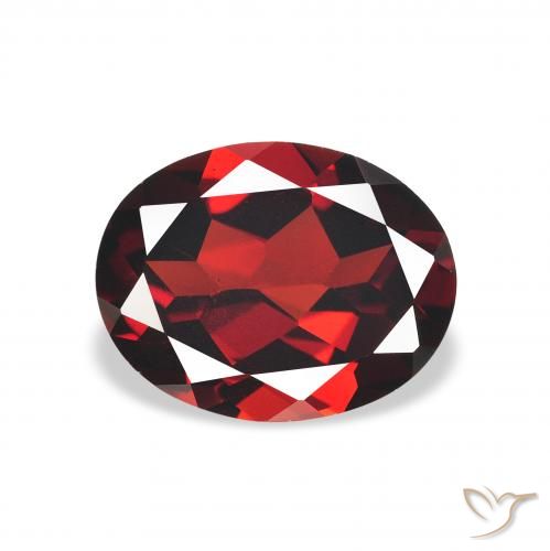 2.06ct طبيعي احمر غامق عقيق الألماندين, بيضوي, VVS-VS