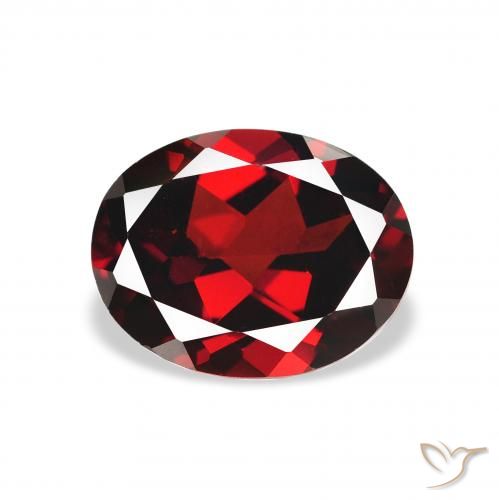2.35ct طبيعي أحمر دموى غامق عقيق الألماندين, بيضوي, VVS-VS