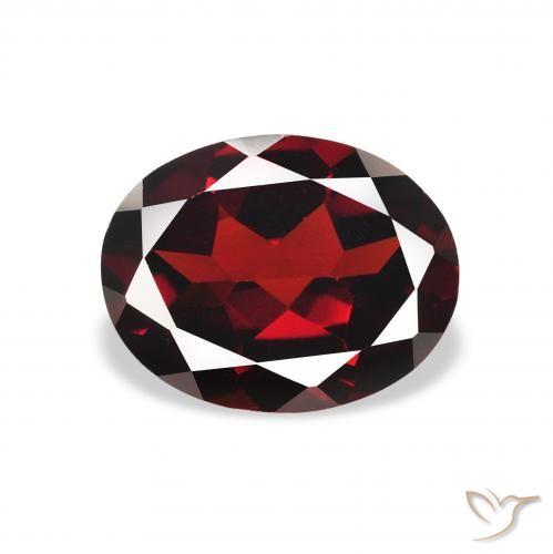 2.13ct طبيعي أحمر غامق عقيق الألماندين, بيضوي, VVS-VS