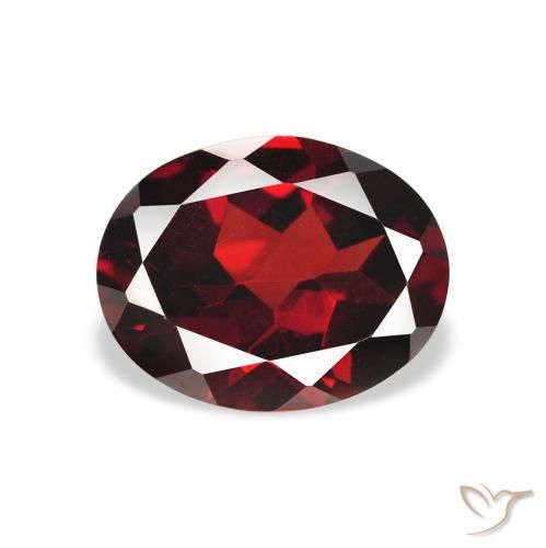 2.15ct طبيعي أحمر غامق عقيق الألماندين, بيضوي, VVS-VS